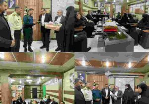 تجلیل مدیران ناحیه ۴ آموزش و پرورش اهواز از فرمانده انتظامی کلانشهر اهواز به مناسبت هفته انتظامی