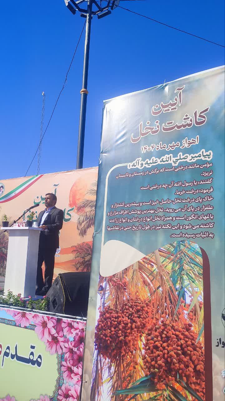 جشنواره کاشت نخل مثمر در اهواز؛ نقطه عطفی برای توسعه فضای سبز مقاوم و مشارکت شهروندان