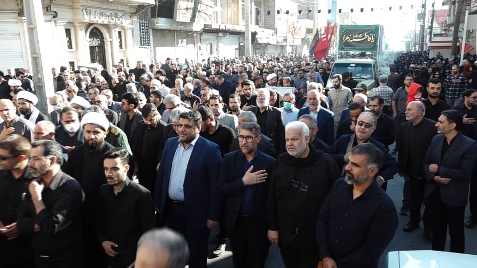 تشییع باشکوه پیکر مطهر هشت شهید گمنام‌ در اهواز