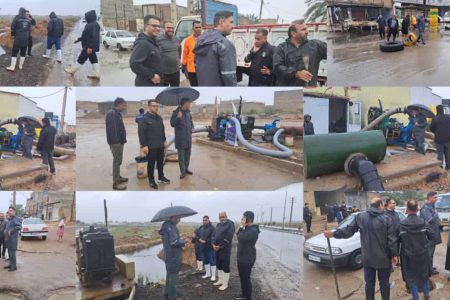 بازدیدشهردار و مدیر حراست شهرداری کوت عبدالله از اقدامات عوامل در سطح شهر