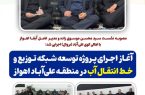 آغاز اجرای پروژه توسعه شبکه توزیع و خط انتقال آب در منطقه علی‌آباد اهواز