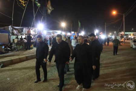 بازدید شهردار اهواز از مسیر مشایه اربعین حسینی